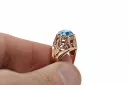 Original Vintage 14K Rose Gold Aquamarine Ring Vintage vrc080r